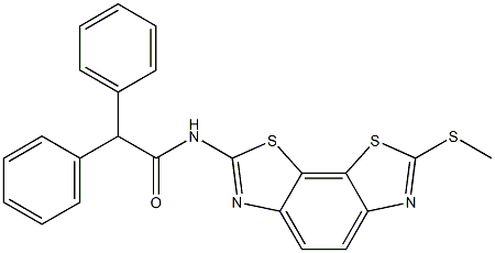 7-(Methylthio)-2-[(2,2-diphenylacetyl)amino]benzo[1,2-d:4,3-d′]bisthiazole 结构式