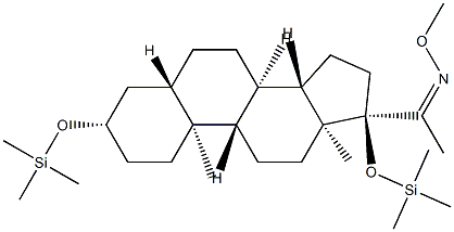 3β,17-Bis(trimethylsiloxy)-5α-pregnan-20-one O-methyl oxime,39780-68-2,结构式