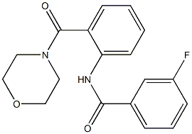 3-fluoro-N-[2-(4-morpholinylcarbonyl)phenyl]benzamide Struktur