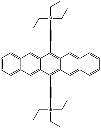 6,13-ビス((トリエチルシリル)エチニル)ペンタセン 化学構造式