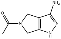 Pyrrolo[3,4-c]pyrazol-3-amine, 5-acetyl-1,4,5,6-tetrahydro- (9CI) Struktur