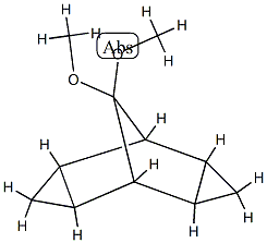 Tetracyclo[3.3.1.02,4.06,8]nonane, 9,9-dimethoxy-, (1-alpha-,2-alpha-,4-alpha-,5-alpha-,6-ba-,8-ba-)- (9CI),39869-74-4,结构式