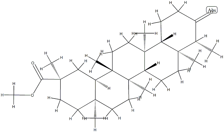 3-Oxo-D:A-friedooleanan-29-oic acid methyl ester Struktur