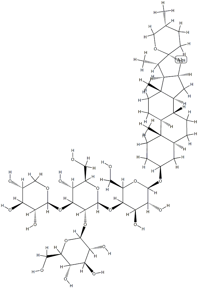 (25R)-3β-[4-O-(2-O-β-D-グルコピラノシル-3-O-β-D-キシロピラノシル-β-D-グルコピラノシル)-β-D-ガラクトピラノシルオキシ]-5α-スピロスタン