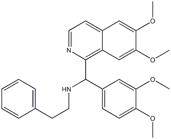 6,7-Dimethoxy-α-(3,4-dimethoxyphenyl)-N-(2-phenylethyl)isoquinoline-1-methanamine Struktur