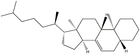 (14β)-5α-Cholest-7-ene 结构式