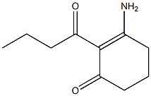 2-Cyclohexen-1-one,3-amino-2-(1-oxobutyl)-(9CI) Structure