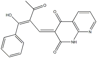 1,3-Butanedione,2-[(1,2-dihydro-4-hydroxy-2-oxo-1,8-naphthyridin-3-yl)methylene]-1-phenyl-(9CI) Structure