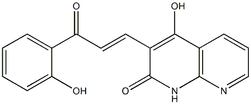 1,8-Naphthyridin-2(1H)-one,4-hydroxy-3-[3-(2-hydroxyphenyl)-3-oxo-1-propenyl]-(9CI) 结构式