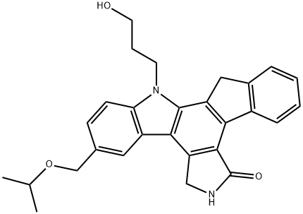 2-(3-ヒドロキシプロピル)-21-(イソプロポキシメチル)-2,15-ジアザヘキサシクロ[17.4.0.03,18.04,12.06,11.013,17]トリコサン-1(23),3(18),4(12),6,8,10,13(17),19,21-ノナエン-14-オン 化学構造式