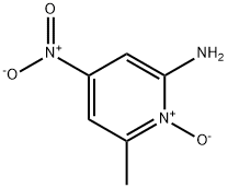 2-picoline-6-amino-4-nitro-1-oxide Struktur