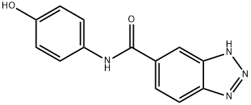 1H-Benzotriazole-5-carboxamide,N-(4-hydroxyphenyl)-(9CI) 化学構造式