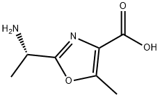 4-Oxazolecarboxylicacid,2-[(1S)-1-aminoethyl]-5-methyl-(9CI) Struktur