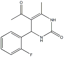 2(1H)-Pyrimidinone,5-acetyl-4-(2-fluorophenyl)-3,4-dihydro-6-methyl-(9CI) Structure