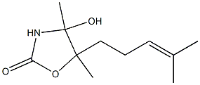 2-Oxazolidinone,4-hydroxy-4,5-dimethyl-5-(4-methyl-3-pentenyl)-(9CI) Struktur