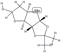 5-Deoxy-1,2-O-(1-methylethylidene)-alpha-D-xylo-hexodialdo-1,4-furanose Structure