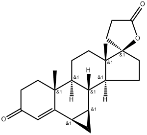 (2R,4AR,4BS,6AS,9AS,9BR,9CR,10AR)-4A,6A-二甲基-4,4A,4B,5,6,6A,9,9A,9B,9C,10,10A-十二氢-2H,3H-螺[环戊二烯并[A]环丙烯并[L]菲并-7,2-呋喃]-2,5(3H,4H,8H)-二酮,40574-52-5,结构式