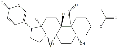 3β-Acetoxy-5,14-dihydroxy-19-oxo-5β-bufa-20,22-dienolide,4064-09-9,结构式