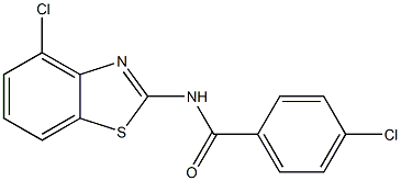 4-chloro-N-(4-chloro-1,3-benzothiazol-2-yl)benzamide 结构式