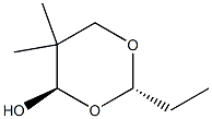 1,3-Dioxan-4-ol, 2-ethyl-5,5-dimethyl-, (2R,4S)-rel- (9CI) 结构式