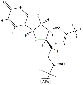 Trifluoroacetic acid [(2R)-3β-acetoxy-2,3,3aβ,9aβ-tetrahydro-6-oxo-6H-furo[2',3':4,5]oxazolo[3,2-a]pyrimidin-2α-yl]methyl ester|