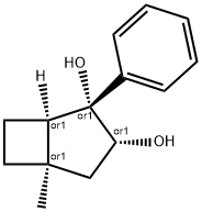 Bicyclo[3.2.0]heptane-2,3-diol, 5-methyl-2-phenyl-, (1R,2R,3R,5R)-rel- (9CI) Structure