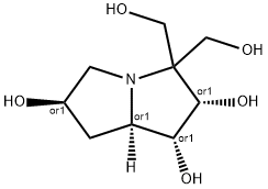 1H-Pyrrolizine-1,2,6-triol, hexahydro-3,3-bis(hydroxymethyl)-, (1R,2S,6R,7aR)-rel- (9CI) 化学構造式