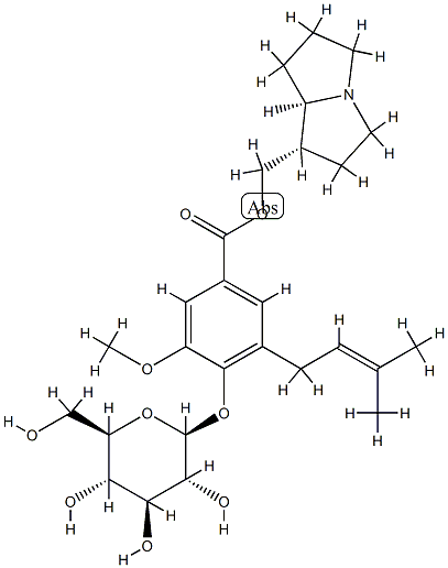 4-(β-D-Glucopyranosyloxy)-3-methoxy-5-(3-methyl-2-butenyl)benzoic acid [(4S,5R)-1-azabicyclo[3.3.0]octan-4-yl]methyl ester|