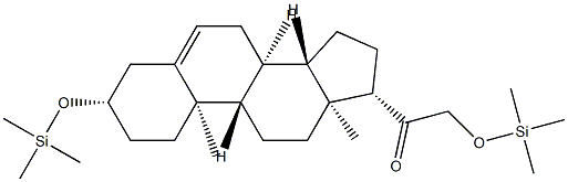 3β,21-Bis(trimethylsiloxy)pregn-5-en-20-one,40822-83-1,结构式