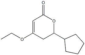 2H-Pyran-2-one,6-cyclopentyl-4-ethoxy-5,6-dihydro-(9CI) Struktur