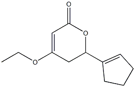 2H-Pyran-2-one,6-(1-cyclopenten-1-yl)-4-ethoxy-5,6-dihydro-(9CI) 结构式