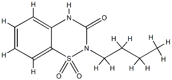 2-butyl-2H-1,2,4-benzothiadiazin-3(4H)-one 1,1-dioxide Struktur