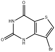 7-ブロモチエノ[3,2-d]ピリミジン-2,4(1H,3H)-ジオン 化学構造式