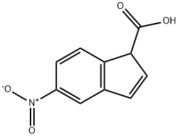 1H-Indene-1-carboxylicacid,5-nitro-(9CI) 化学構造式