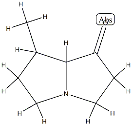 1H-Pyrrolizin-1-one,hexahydro-7-methyl-(9CI) Struktur