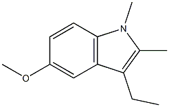1H-Indole,3-ethyl-5-methoxy-1,2-dimethyl-(9CI) Struktur