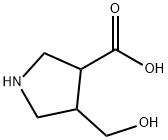 4-(羟甲基)吡咯烷-3-羧酸 结构式
