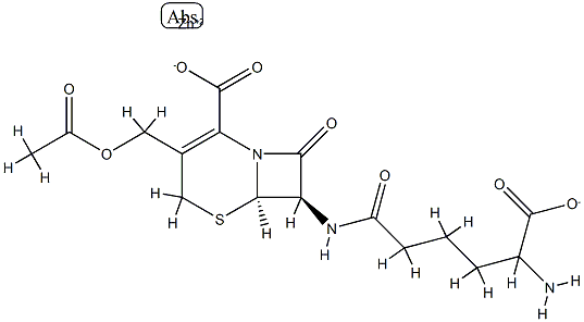 [6R-[6alpha,7beta(RXXX)]]-3-(acetoxymethyl)-7-[(5-amino-5-carboxypentanoyl)amino]-8-oxo-5-thia-1-azabicyclo[4.2.0]oct-2-ene-2-carboxylic acid, zinc salt Struktur