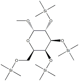 Methyl 2-O,3-O,4-O,6-O-tetrakis(trimethylsilyl)-α-D-galactopyranoside Structure