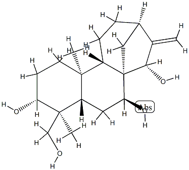 (4S,15S)-Kaur-16-ene-3α,7β,15,19-tetrol 结构式
