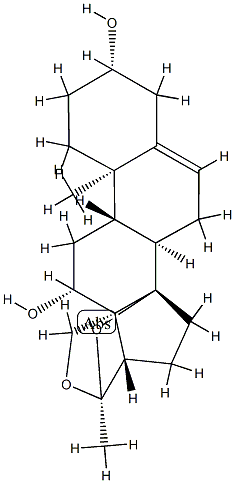 (20S)-14β,20:18,20-Diepoxypregn-5-ene-3β,12β-diol Structure