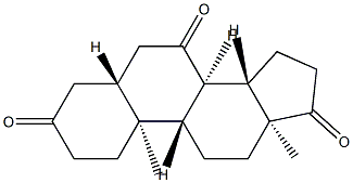 5α-Androstane-3,7,17-trione 结构式