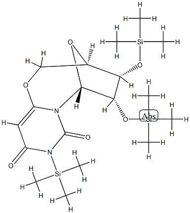 41547-73-3 (3R)-3,4,5,6-Tetrahydro-9-(trimethylsilyl)-4α,5α-bis(trimethylsiloxy)-3β,6β-epoxy-2H,8H-pyrimido[6,1-b][1,3]oxazocine-8,10(9H)-dione