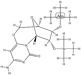 (3R)-3,4,5,6,9,10-Hexahydro-10-imino-4α,5α-bis[(trimethylsilyl)oxy]-3β,6β-epoxy-2H,8H-pyrimido[6,1-b][1,3]oxazocin-8-one 结构式