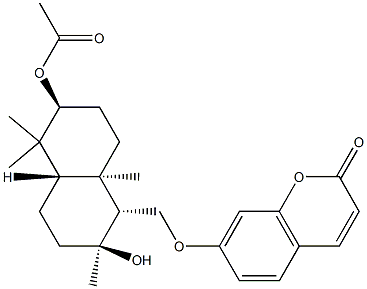 7-[[(1R,4aβ)-6β-(Acetyloxy)decahydro-2β-hydroxy-2,5,5,8aα-tetramethylnaphthalen-1α-yl]methoxy]-2H-1-benzopyran-2-one|