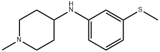 1-methyl-N-[3-(methylsulfanyl)phenyl]piperidin-4-amine Structure