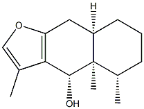 (4S)-3,4aβ,5β-Trimethyl-4,4a,5,6,7,8,8aβ,9-octahydronaphtho[2,3-b]furan-4β-ol Structure