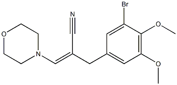 β-Morpholino-α-(3,4-diMethoxy-5-broMobenzyl)acrylonitrile Structure