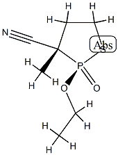 1,2-Thiaphospholane-3-carbonitrile,2-ethoxy-3-methyl-,2-oxide,(2R,3R)-rel-(9CI) 结构式