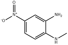 1-(メチルアミノ)-4-ニトロベンゼン-2-アミン 化学構造式